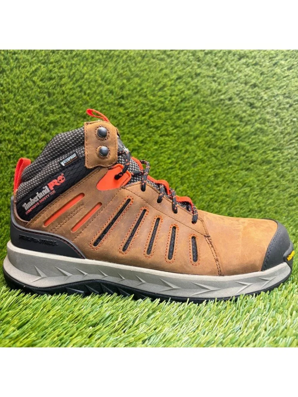 Timberland Pro Trailwind Mens Size 9.5 Brown Waterproof Composite Toe Work Boots